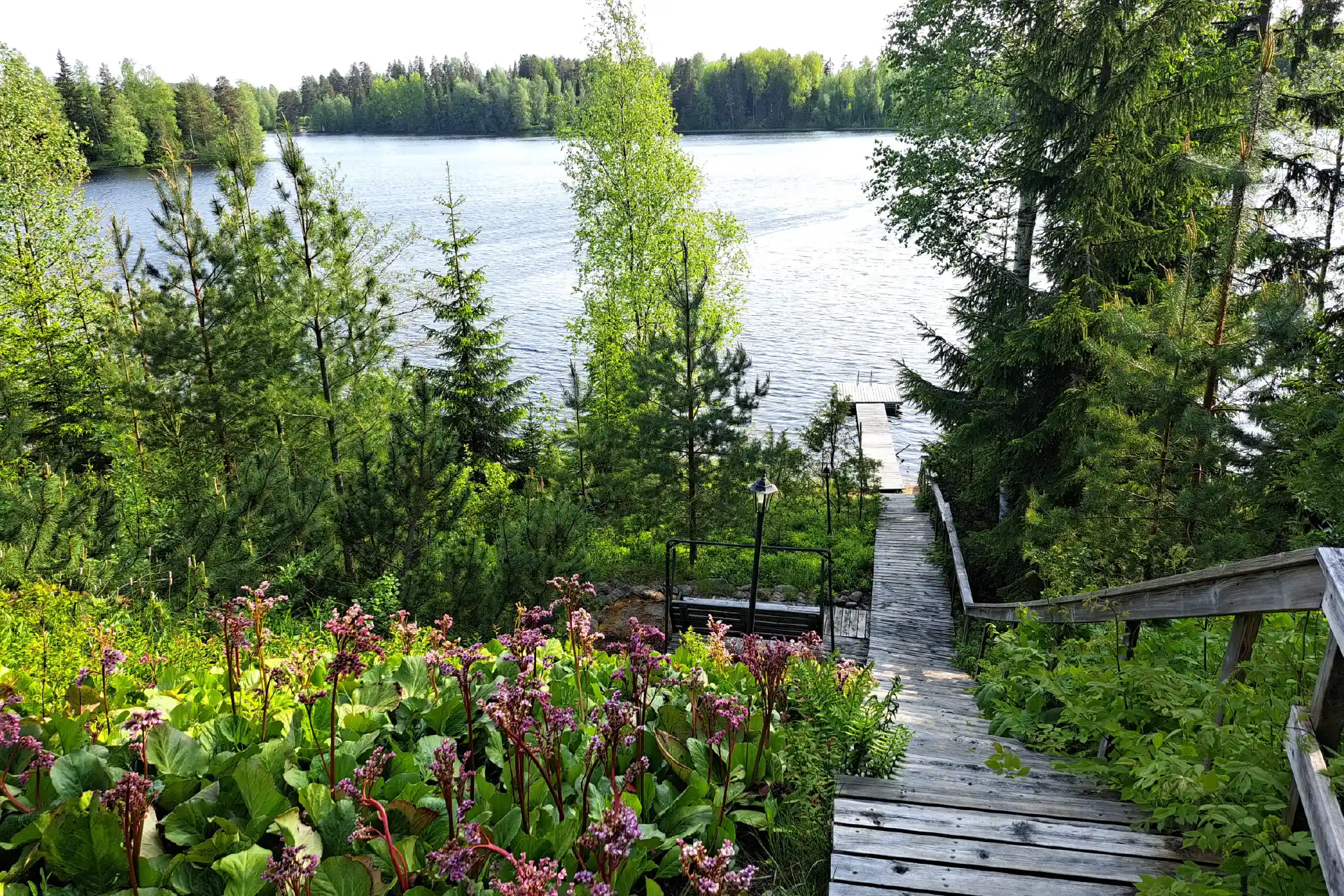 Soukon tila: Villa Valo. Portaat rantaan. Soukon tila: Villa Valo. Portaat rantaan.